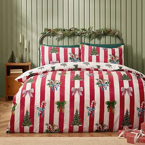 CHRISTMAS STRIPE DUVET SET