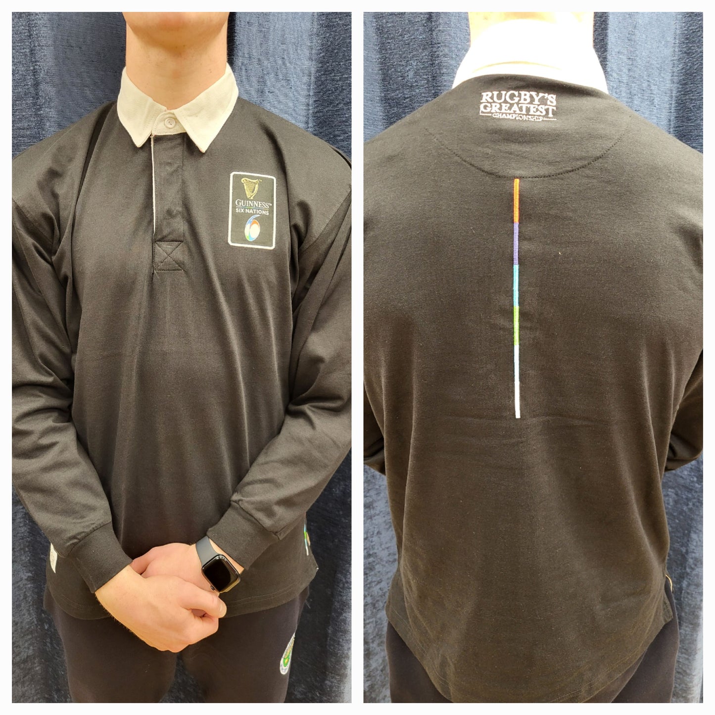 6 NATIONS BLACK GUINNESS LONG SLEEVE TOP