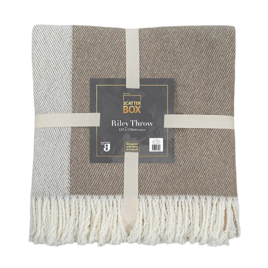 SCATTERBOX RILEY NATURAL THROW 127X178