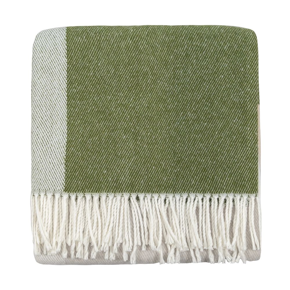 SCATTERBOX RILEY GREEN THROW  127X178CM