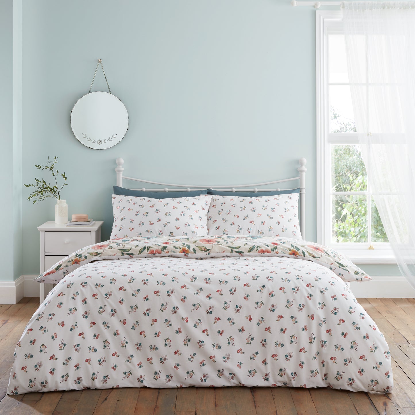 PIPPA FLORAL BIRDS NATURAL DUVET SET