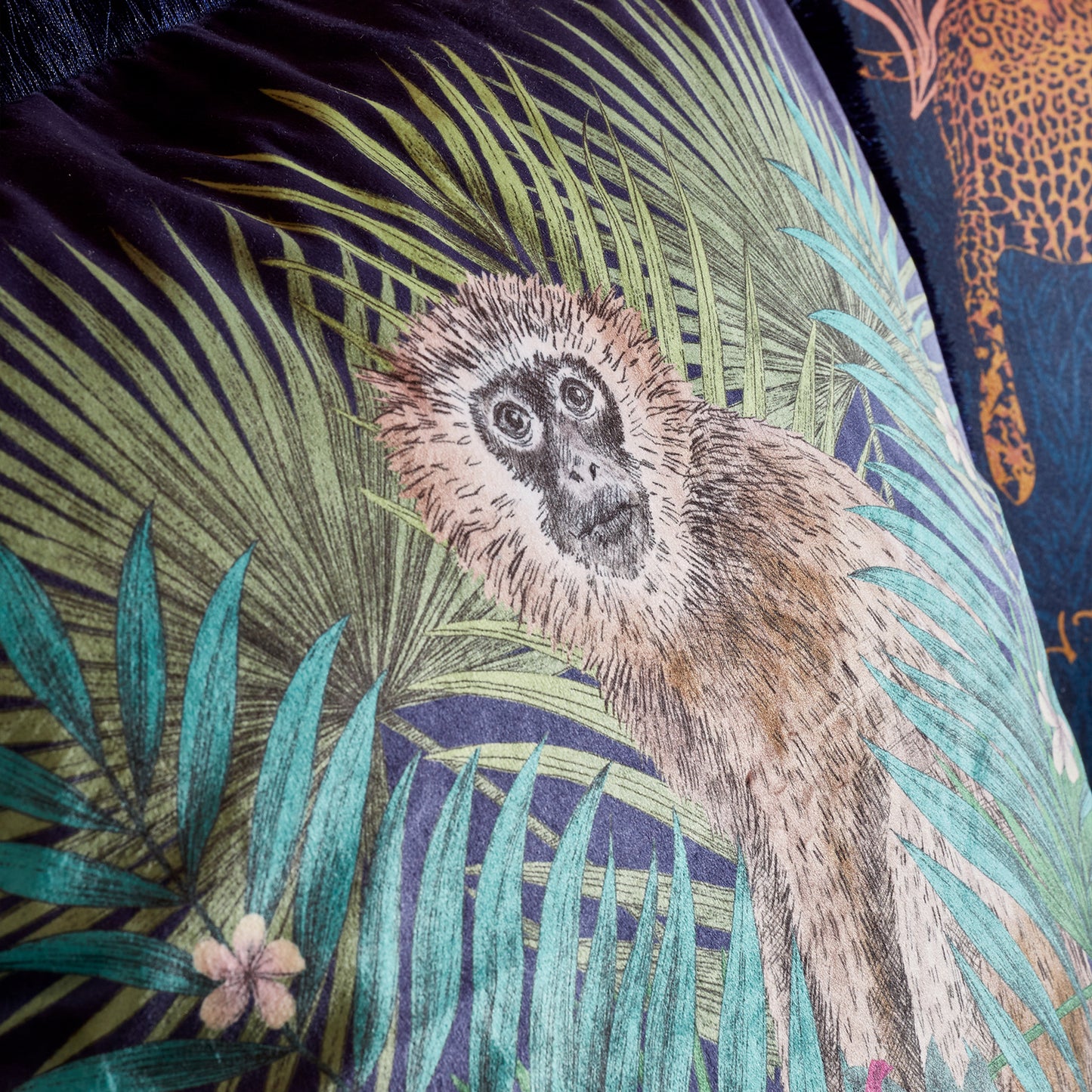 MONKEY NAVY CUSHION 50X50CM