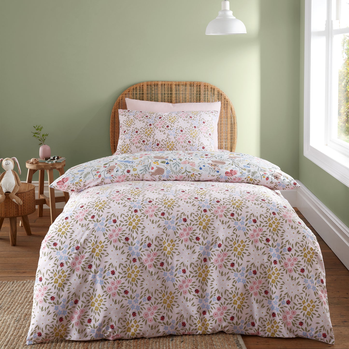 GARDEN ANIMALS WHITE DUVET SET