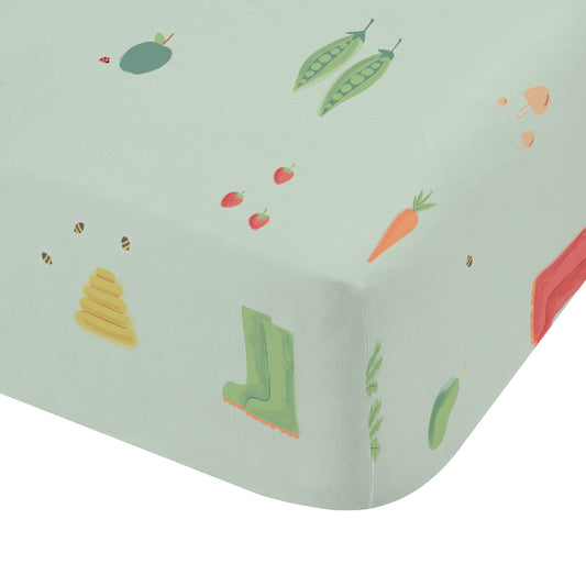 MY ALLOTMENT NATURAL FITTED SHEET