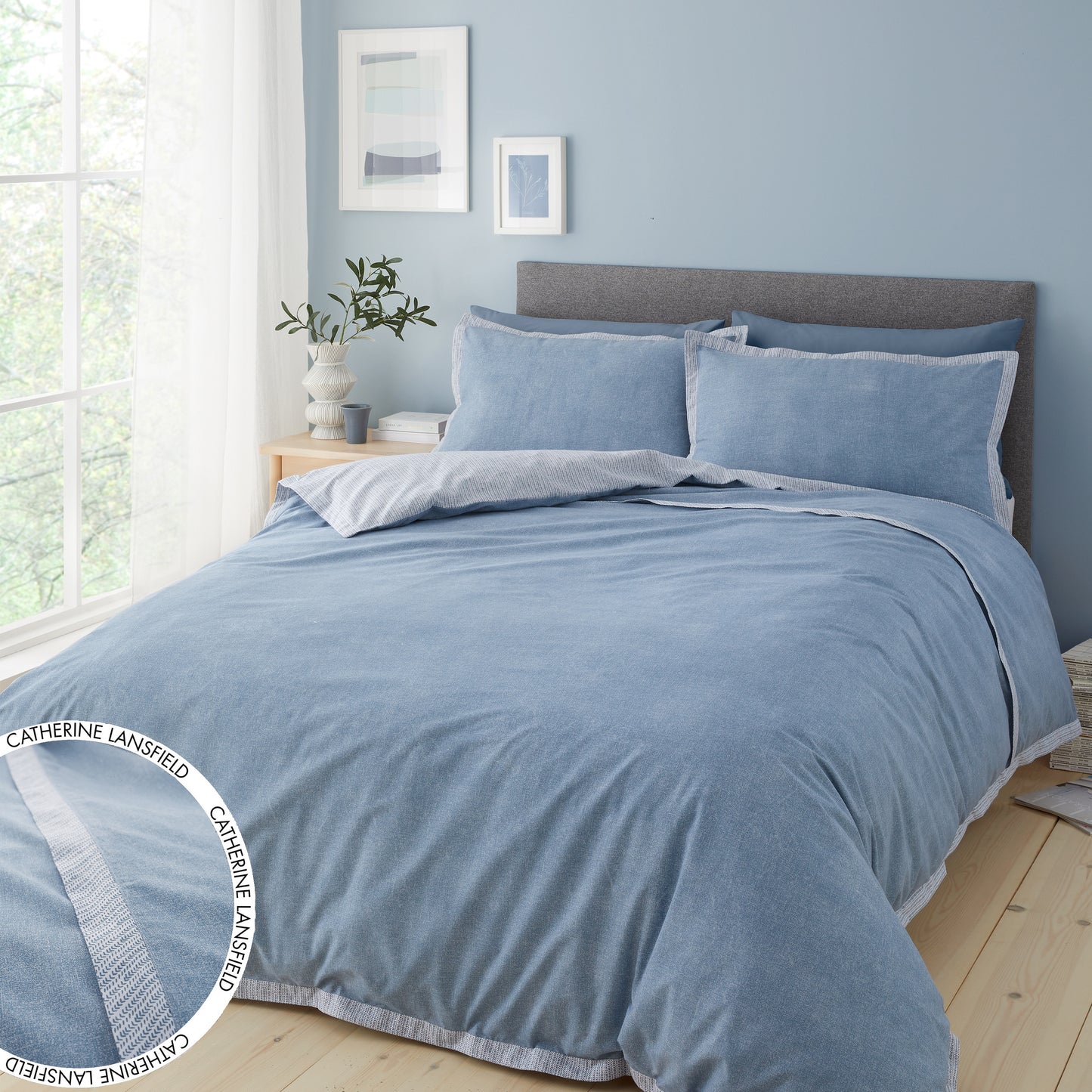 OSLO DENIM BLUE DUVET SET