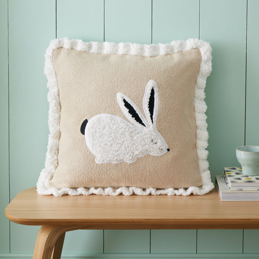 COUNTRY HARE CUSHION 45X45CM