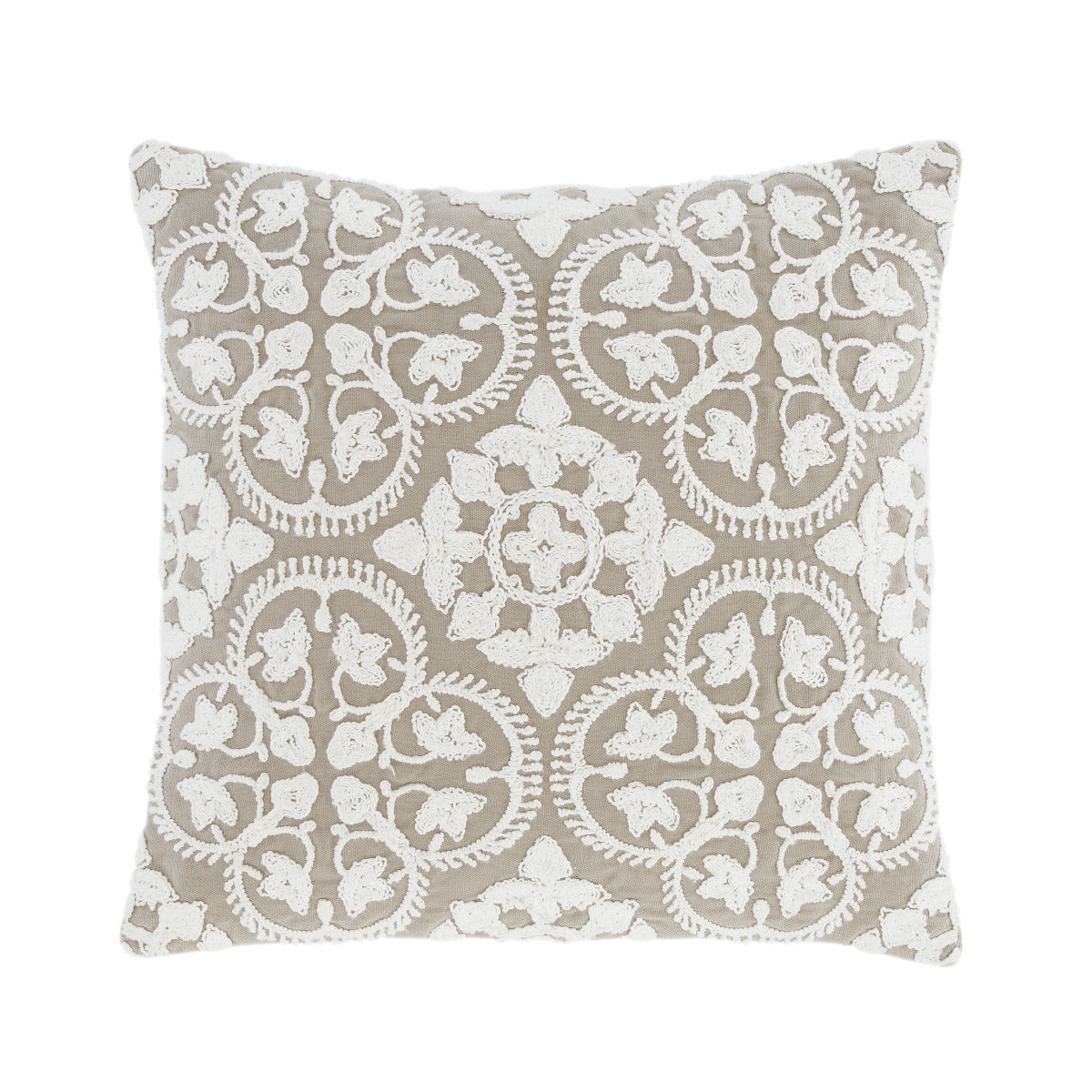 BIANCA TUSCANY TRELLIS GREY CUSHION 45X45CM