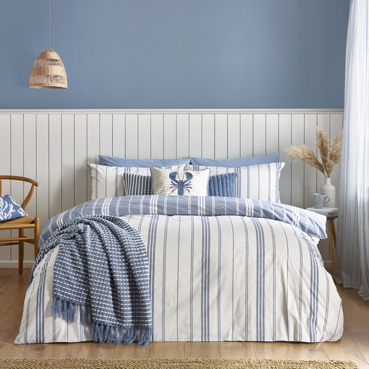 HARBOUR STRIPE BLUE QUILT