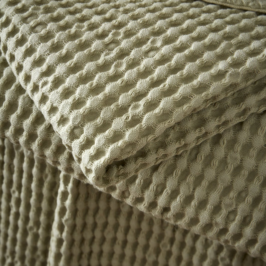 JAIPUR WAFFLE SAGE THROW 150X200