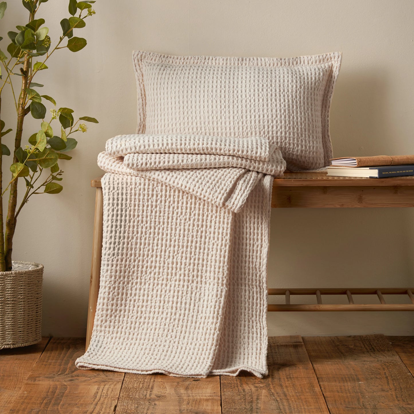 JAIPUR WAFFLE NATURAL CUSHION 30X50