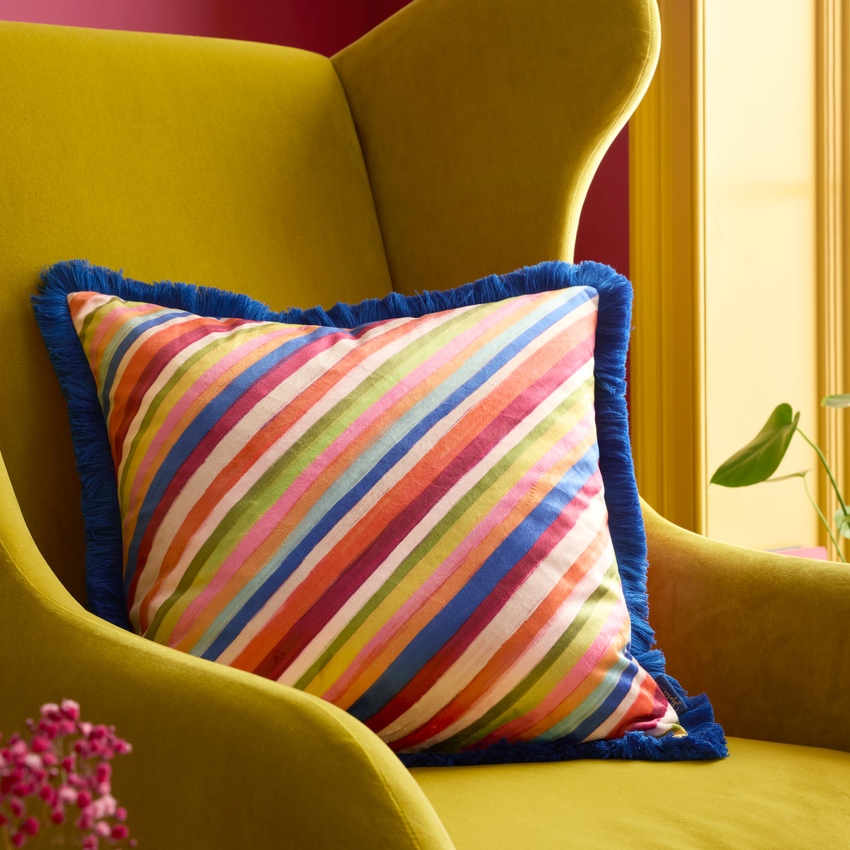 DARLING DIAGONAL STRIPE CUSHION