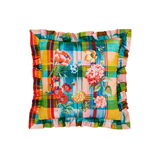 WANDERWEAVE CHECK BRIGHT CUSHION