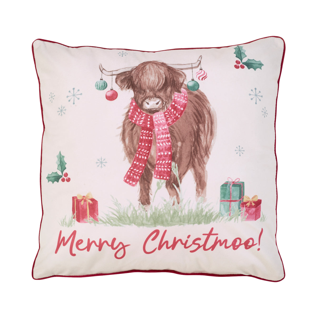 MERRY CHRISTMASMOO CUSHION