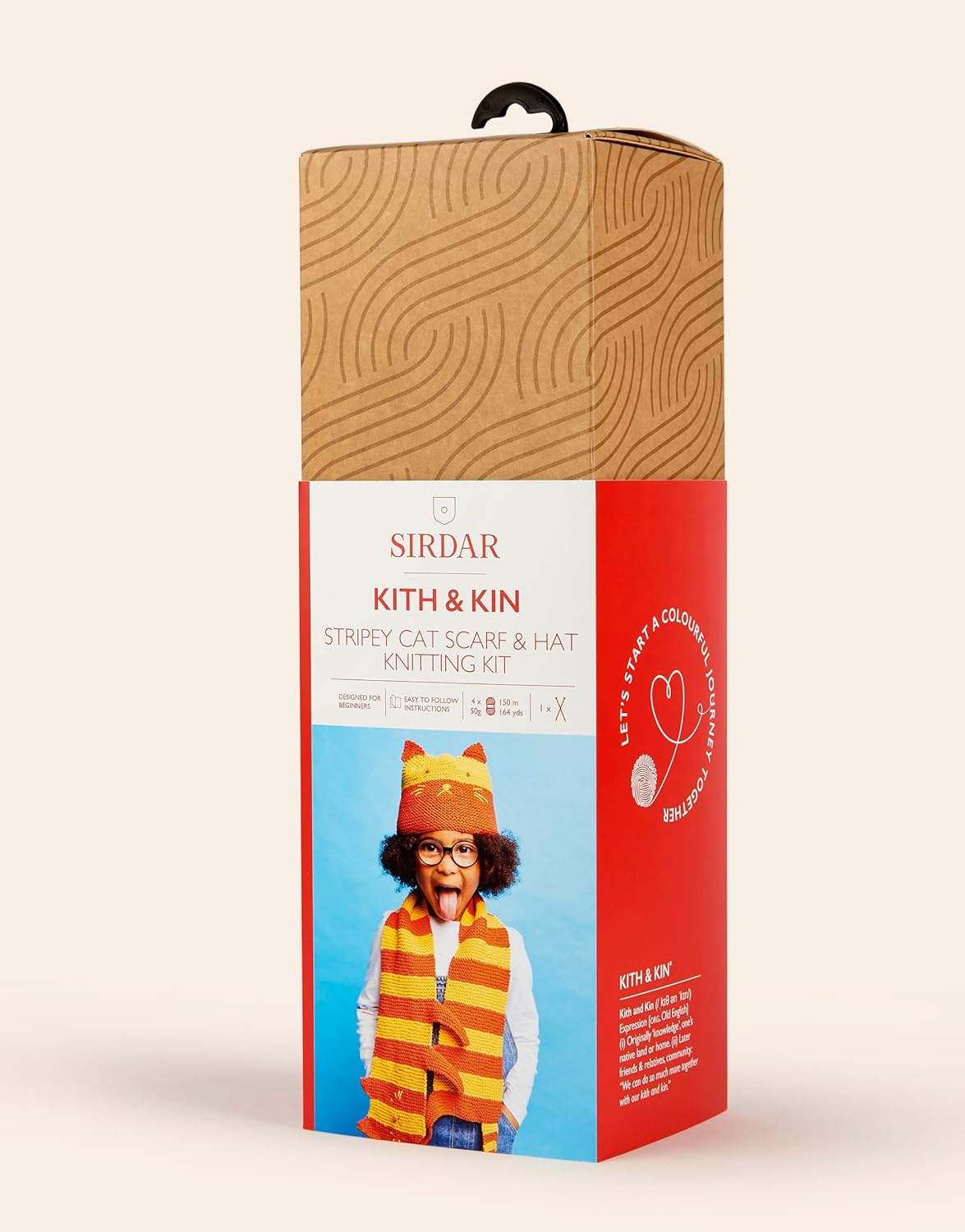 KITH & KIN STRIPEY CAT KNITTING KIT