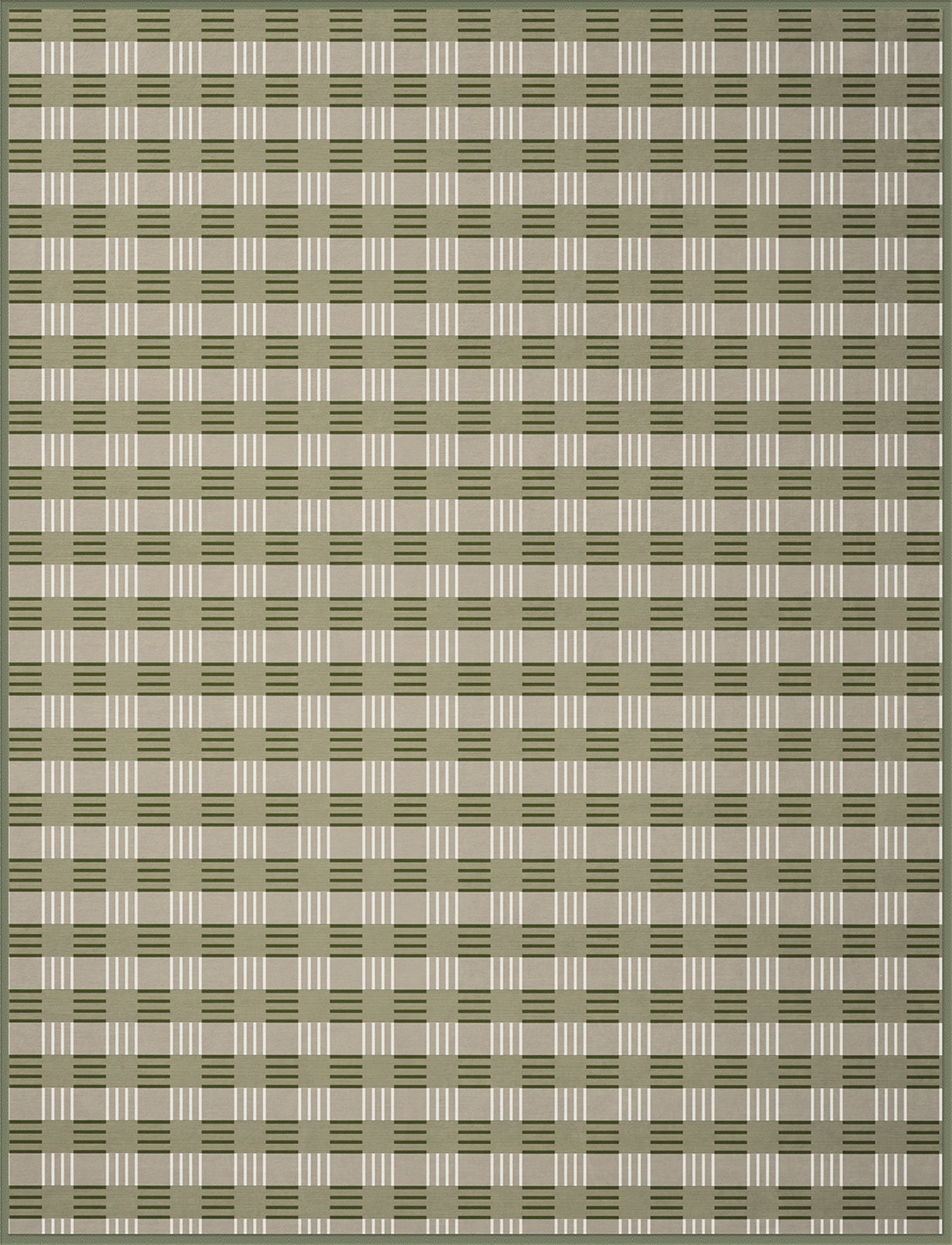 BIEDERLACK COTTON RICH BLOCK CHECK GREEN THROW