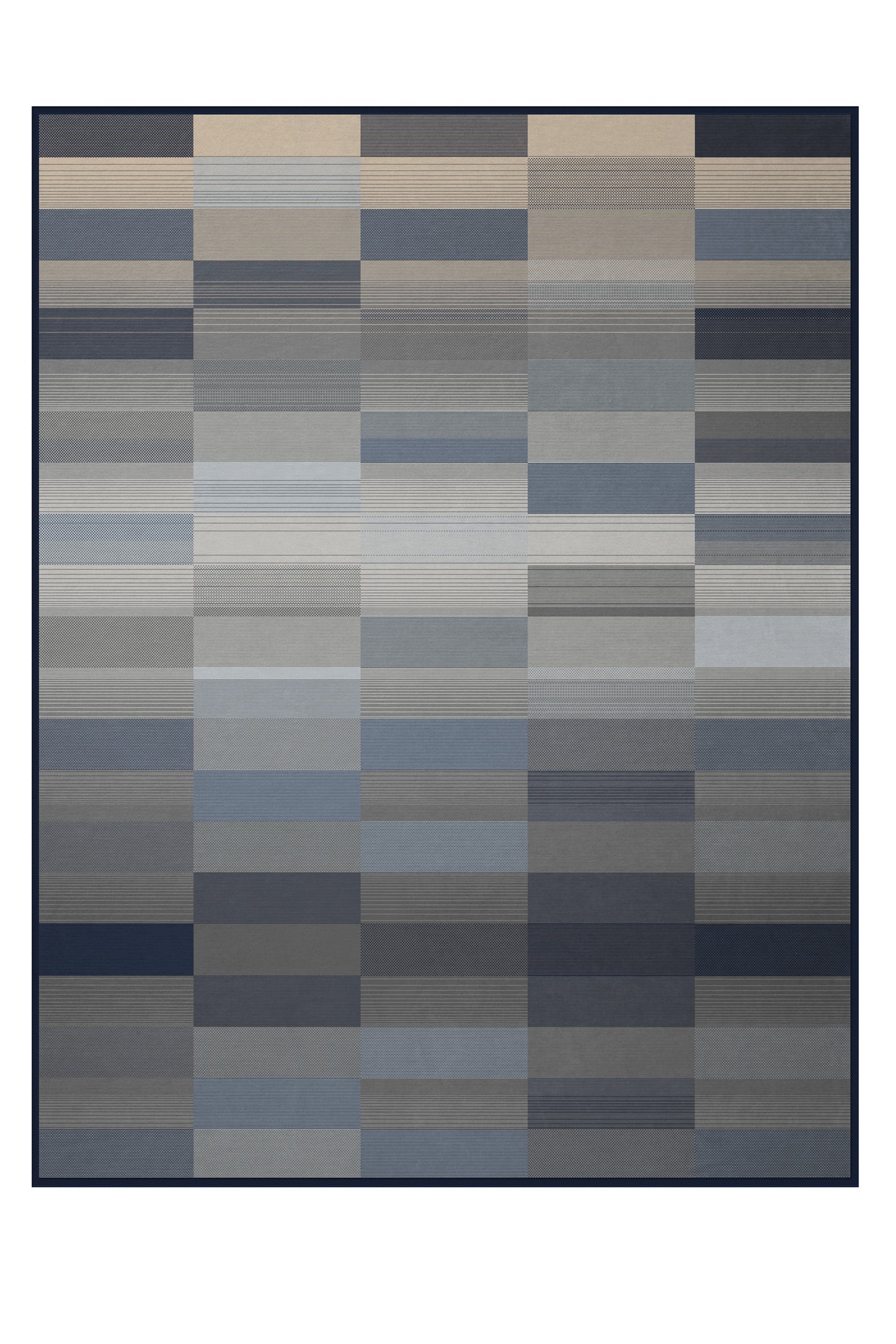 OMBRE ABSTRACT BLOCKS BLUE BLANKET 140X180