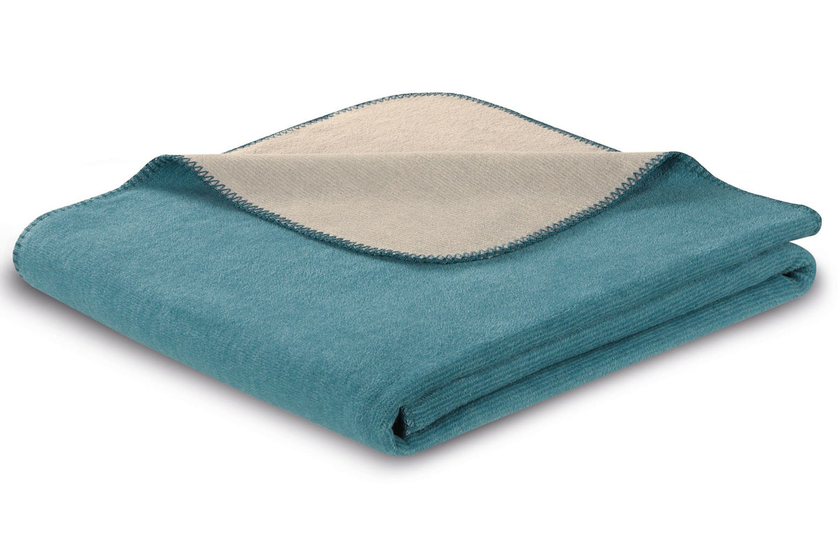 BIEDERLACK MELANGE DF TEAL-STONE 150X200