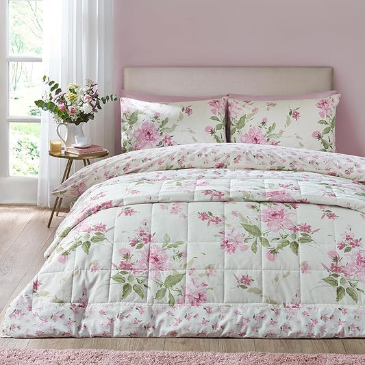 AVEBURY FLORAL CREAM BEDSPREAD 220X230