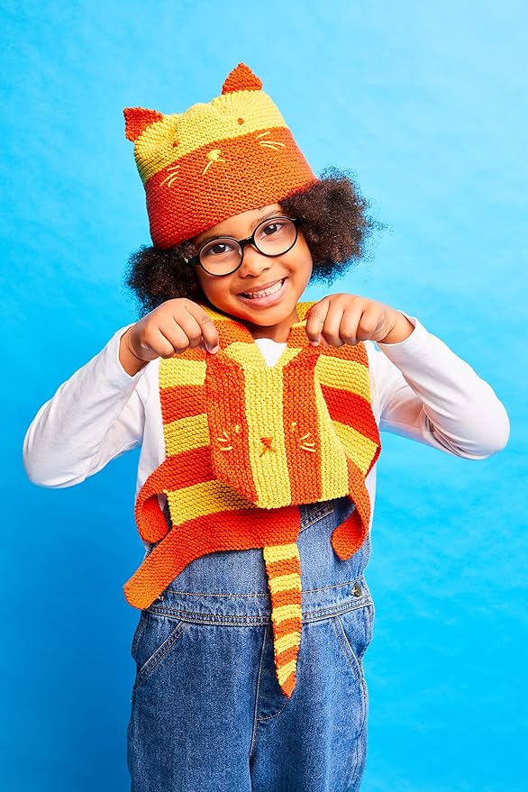 KITH & KIN STRIPEY CAT KNITTING KIT
