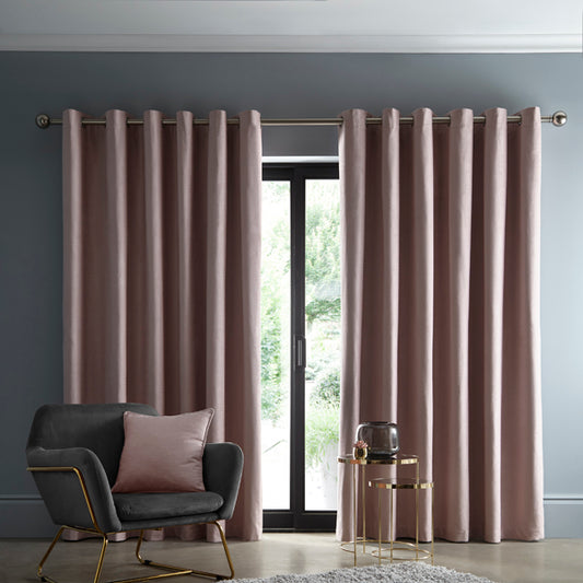 STUDIO G AREZZO EYELET BLUSH 66"X72"