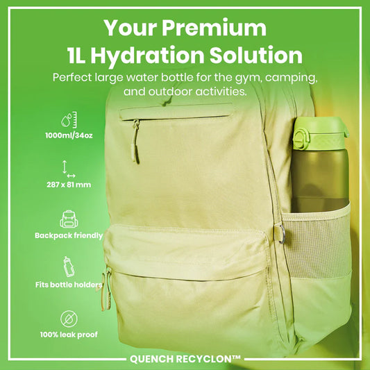 Ion8 Quench Water Bottle Green 1L
