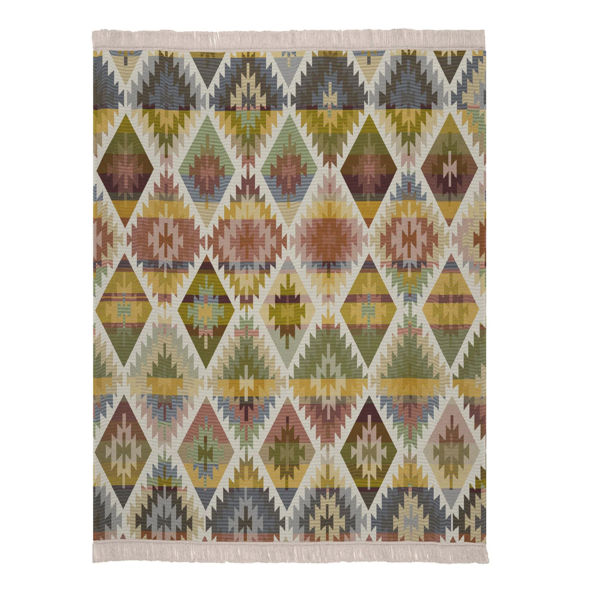 BIEDERLACK IKAT DIAMOND MULTI 140X180