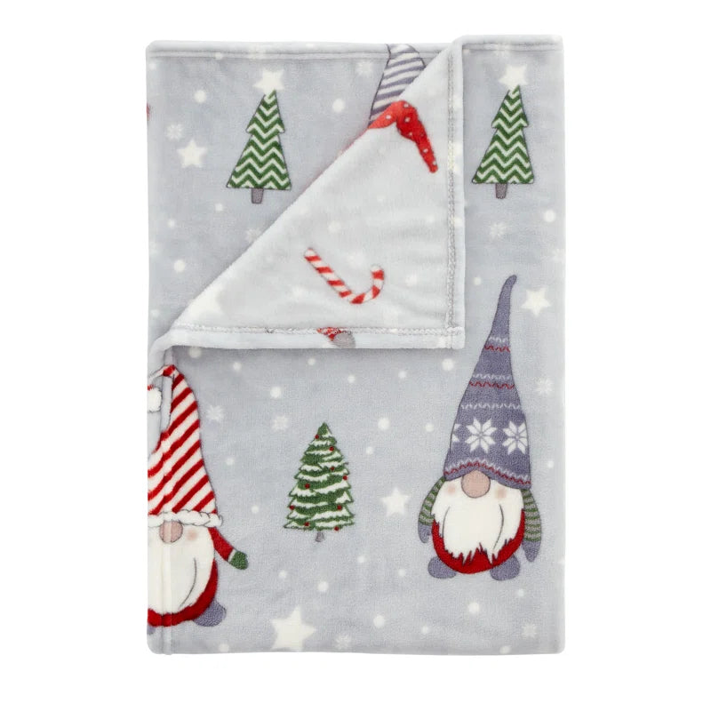 CATHERINE LANSFIELD FESTIVE GNOMES THROW 130X170CM