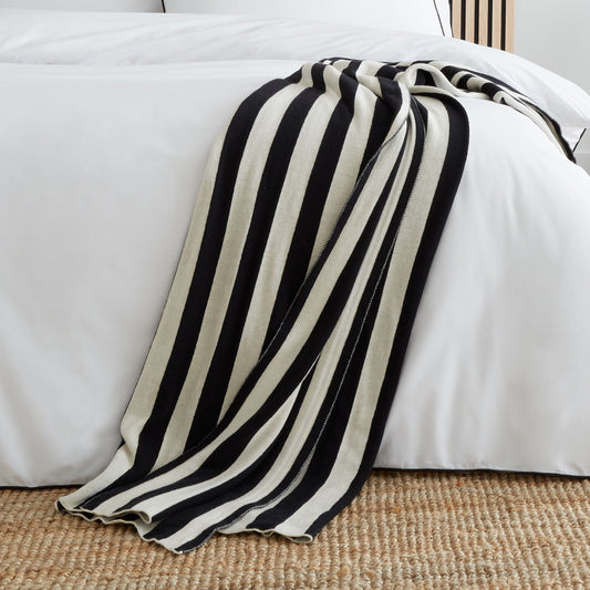 STYLE SISTERS KNITTED STRIPE THROW