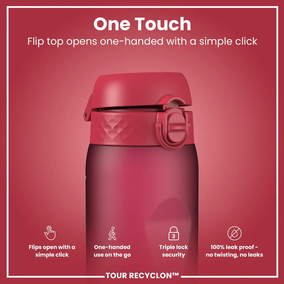 ION8 WATER BOTTLE VIVA MAGENTA 750ML