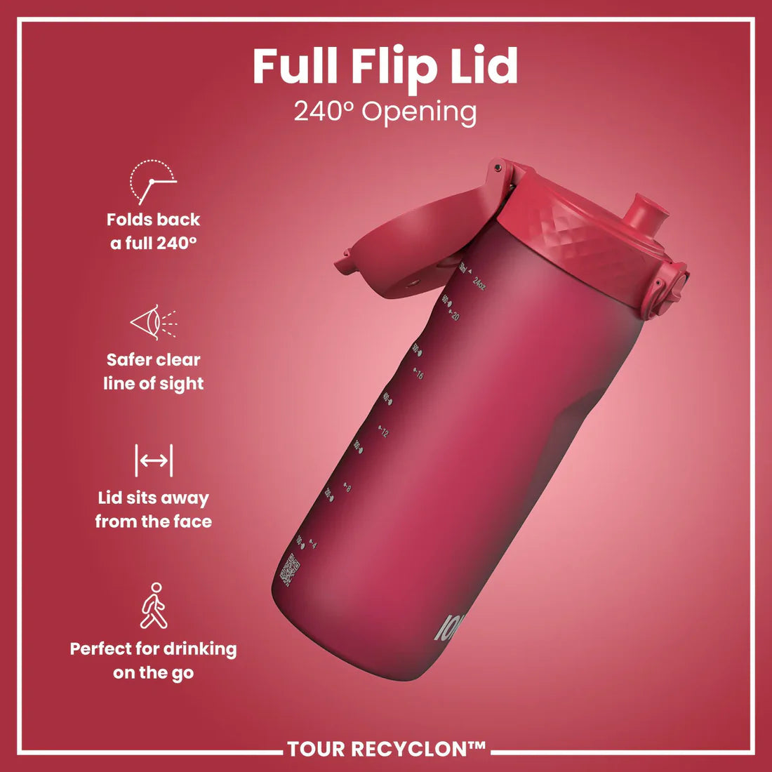 ION8 WATER BOTTLE VIVA MAGENTA 750ML