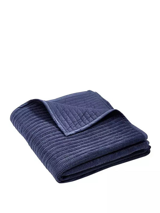 VELVET PINSONIC NAVY BEDSPREAD 220X220