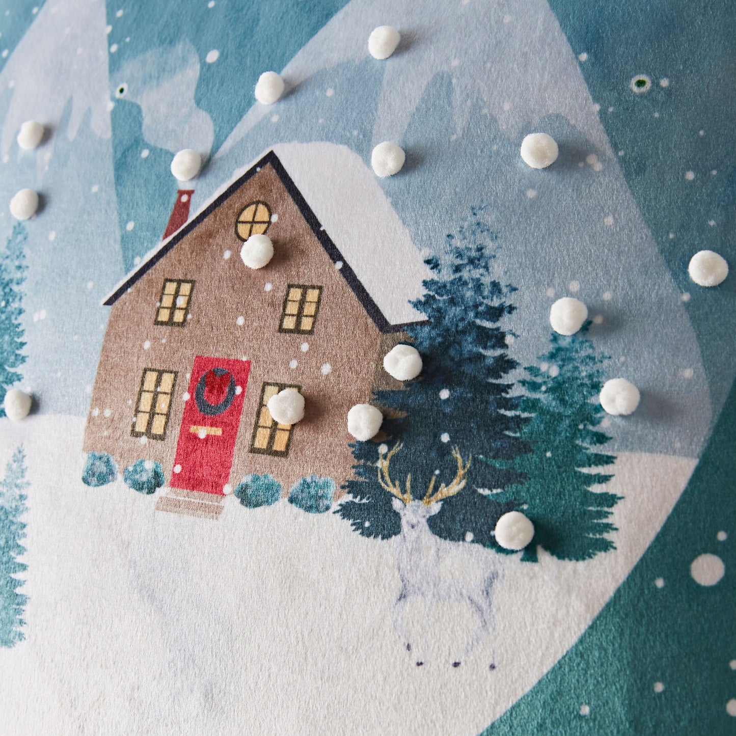 SNOW PLACE LIKE HOME CUSHION COVER 45X45CM