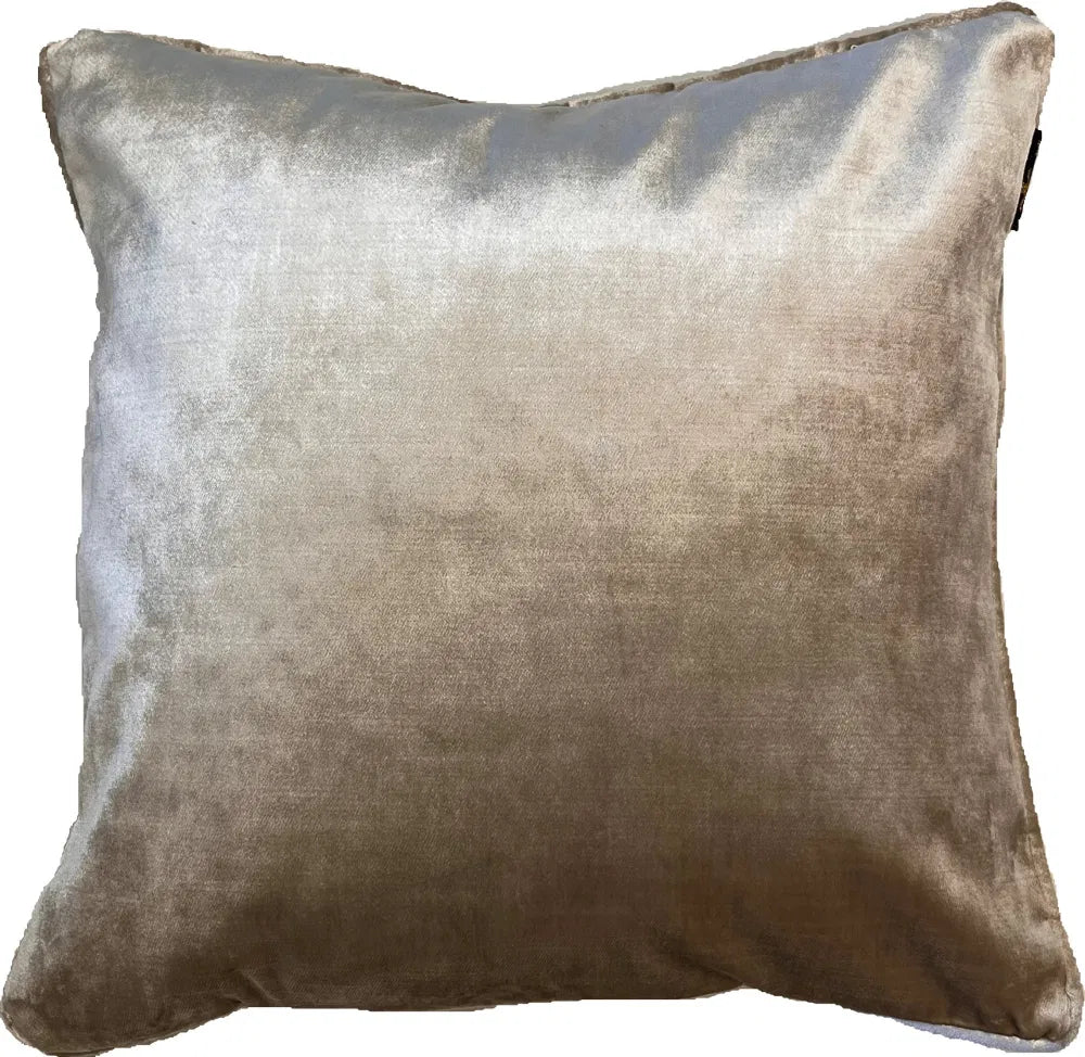TWO FACED SAGE/GOLD CUSHION 43X43CM