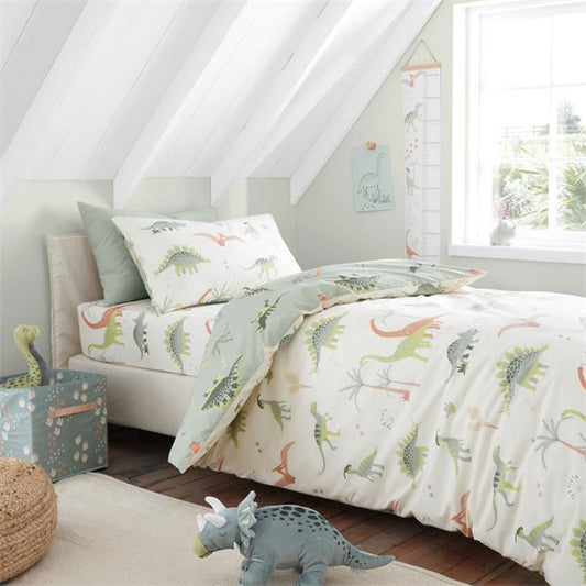 BIANCA CHAPTER B KIDS CLUB DINOSAURS DUVET SET NATURAL