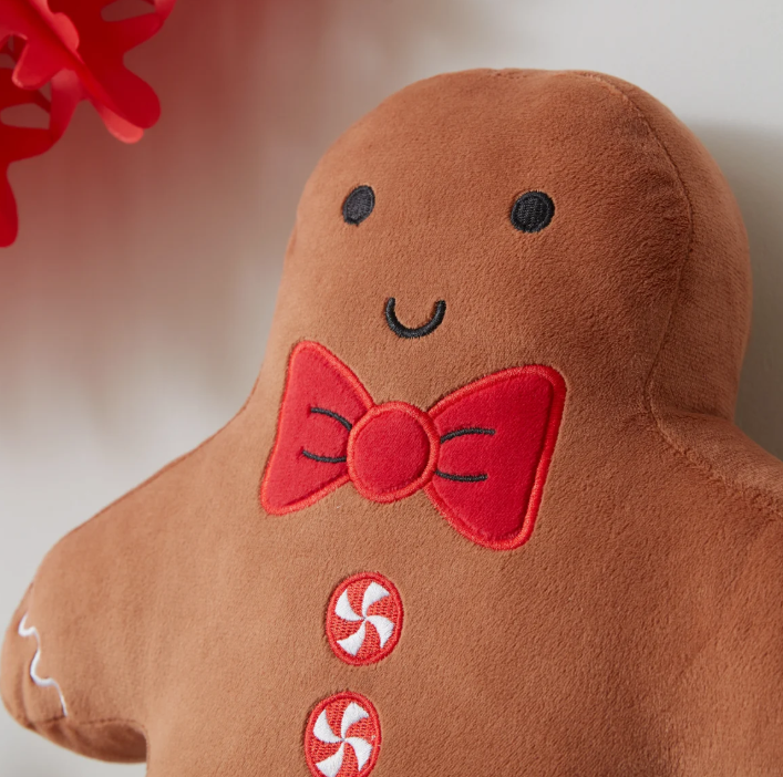 CHRISTMAS GINGERBREAD BROWN 3D CUSHION