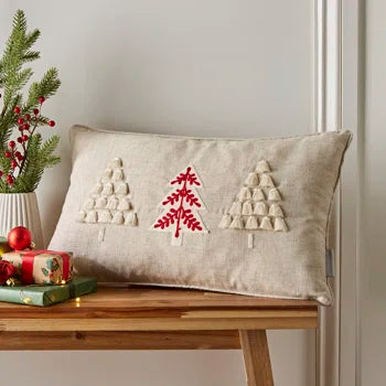 TUFTED CHRISTMAS TREE CUSHION 30X50CM