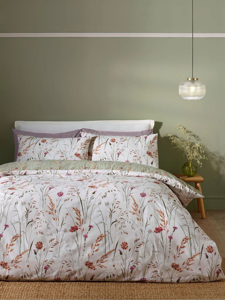 BRUSHED GRASMERE FLORAL DUVET SET