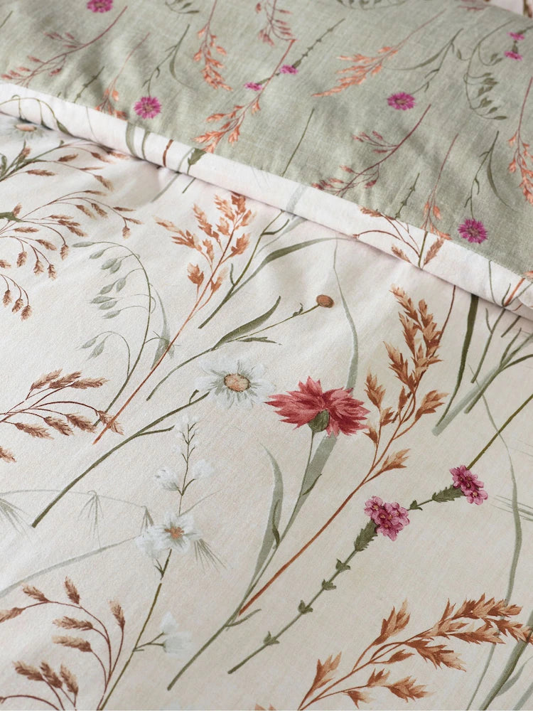BRUSHED GRASMERE FLORAL DUVET SET