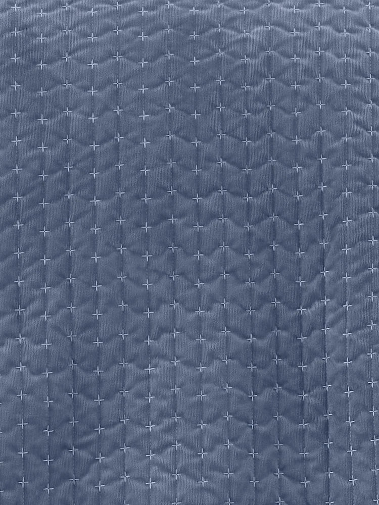 ATTICA VELVET BLUE BEDSPREAD 240X260