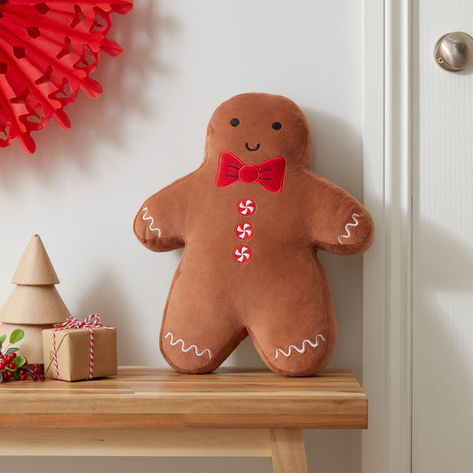 CHRISTMAS GINGERBREAD BROWN 3D CUSHION