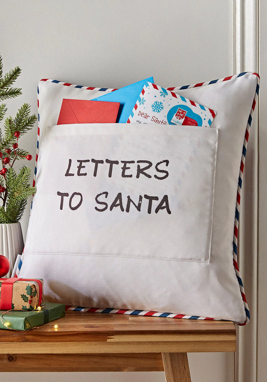 LETTERS TO SANTA CUSHION 43X43CM