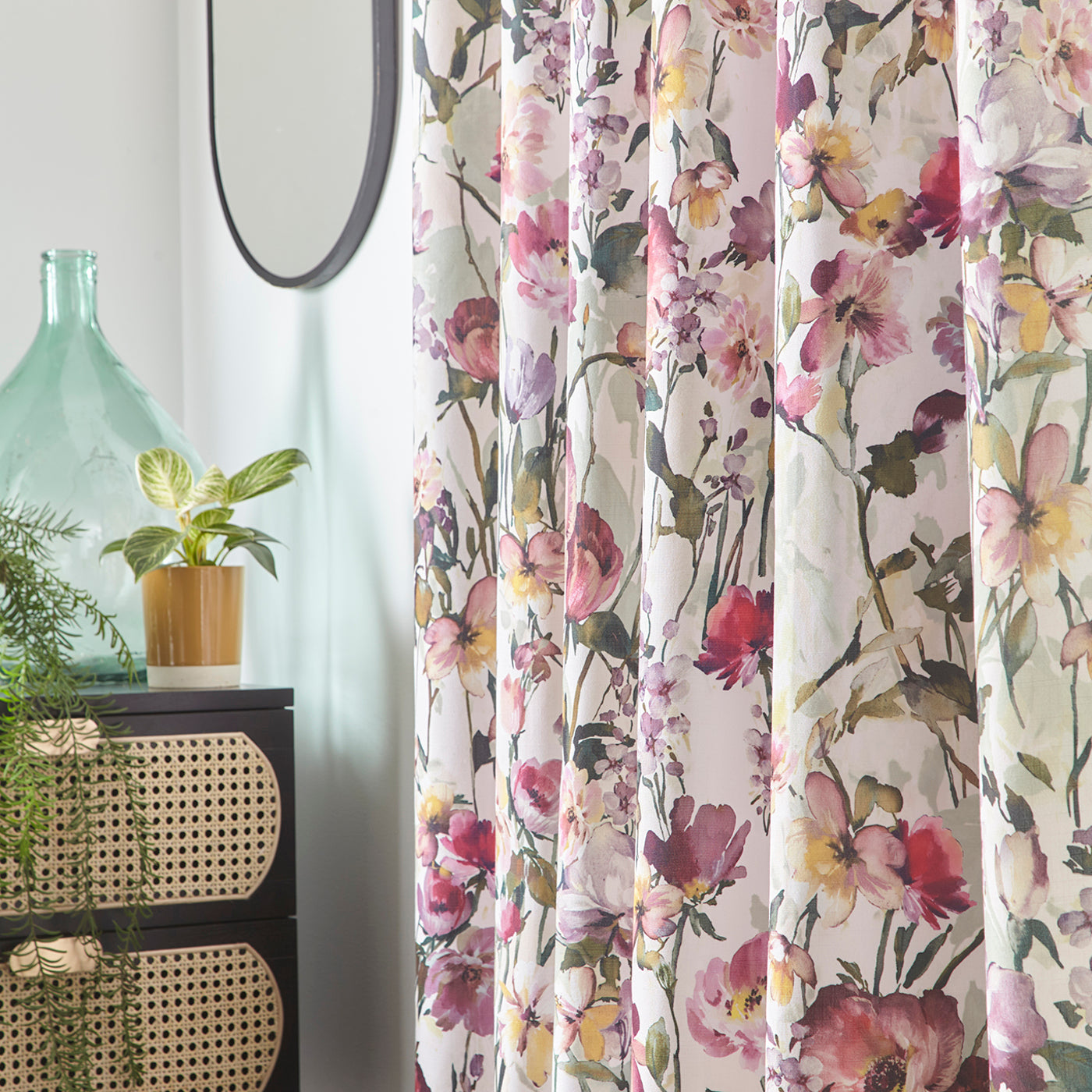 STUDIO G BOUQUET LINED EYELET CURTAINS