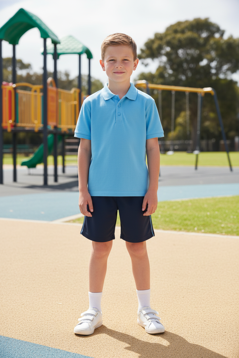 NAVY SHORTS SKY PIPING