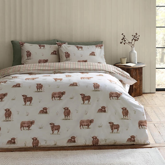 ANGUS HIGHLAND COW DUVET SET DBL