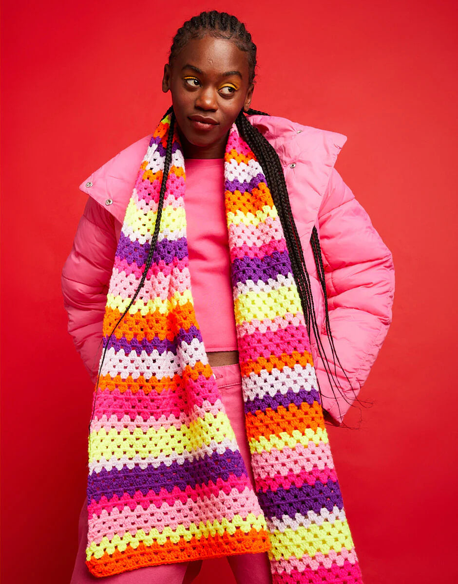 KITH & KIN GRANNY SCARF CROCHET KIT