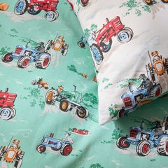 CATH KIDSTON VINTAGE TRACTORS CREAM DUVET SET