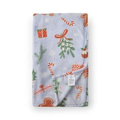 CHRISTMAS GINGERBREAD BLUE THROW