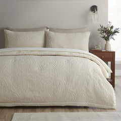 AMELIA JAQUARD CREAM BEDSPREAD