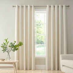 CHENILLE STRIPE CREAM CURTAINS