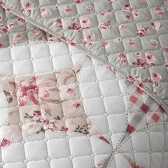 PINSONIC PATCHWORK GREEN BEDSPREAD